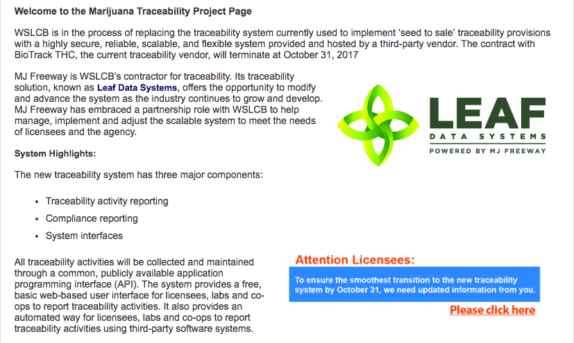 LEAF - Marijuana traceability-project